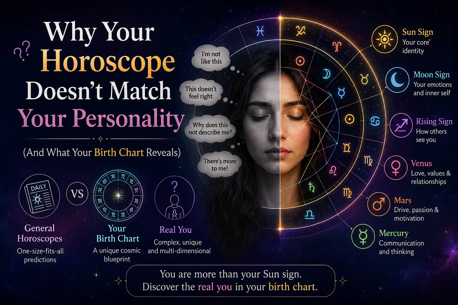 Why Your Horoscope Doesn't Match Your Personality (And What Your Birth Chart Reveals)